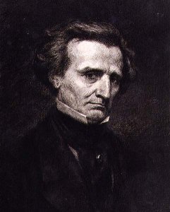 Portrait of Hector Berlioz (1803-69) engraved by A. Gilbert, pub. in the 'Gazette des Beaux-Arts'