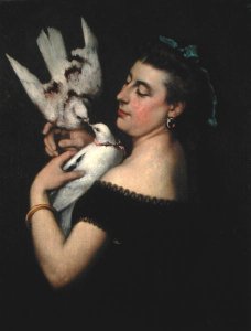 Woman with Pigeons